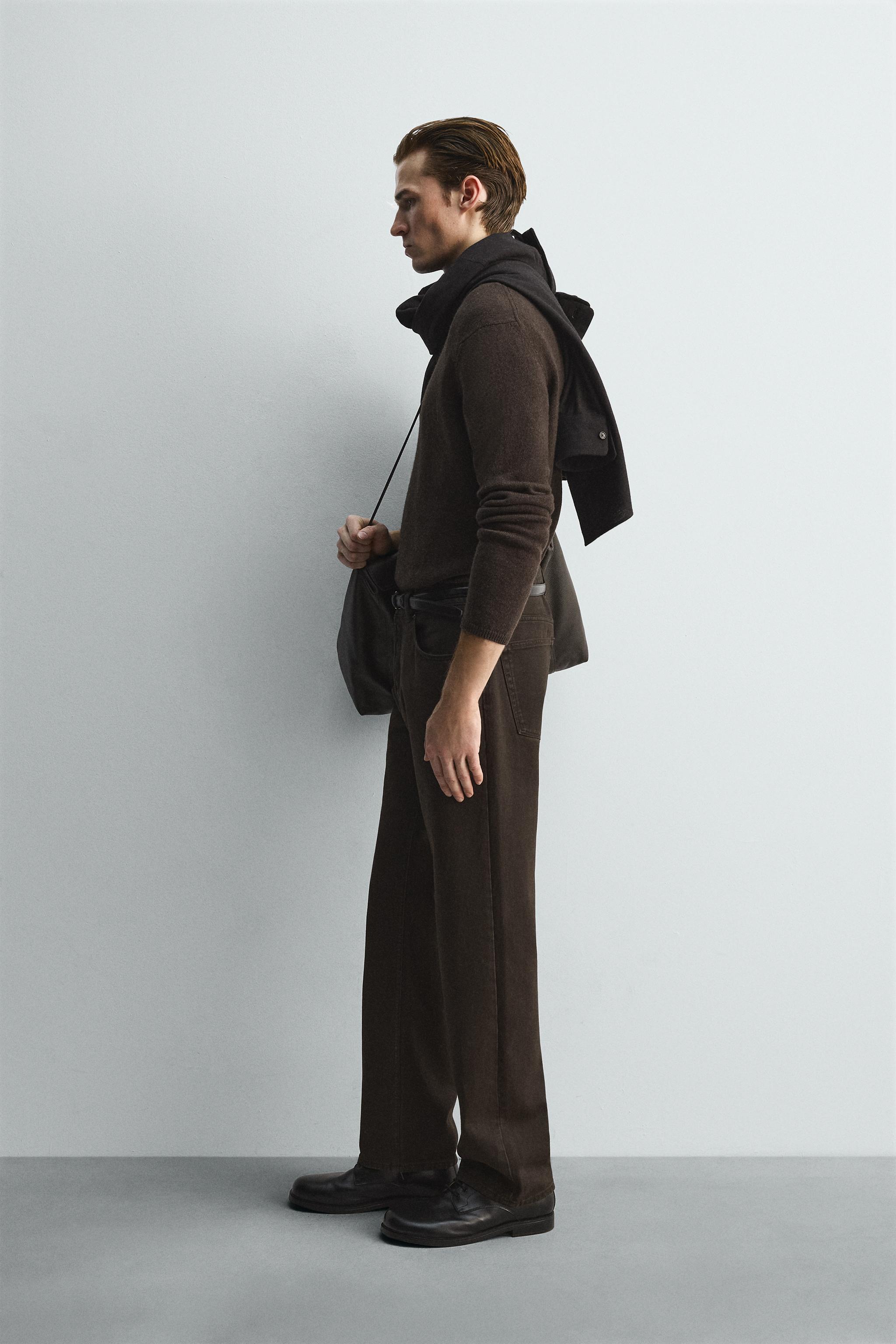 WAXED FINISH STRAIGHT FIT JEANS